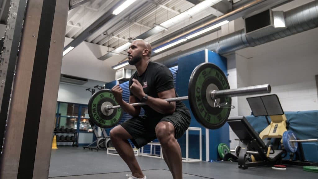 Coach training in gym